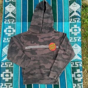 Kids Santa Cruz Skateboards Kids Hoodie - Gray Camo